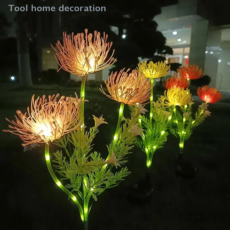 Solar Shore Flower New Rural Plant Flower Lights Inserted Outdoor Garden Atmosphere Inserted Ground Lights Led Lawn