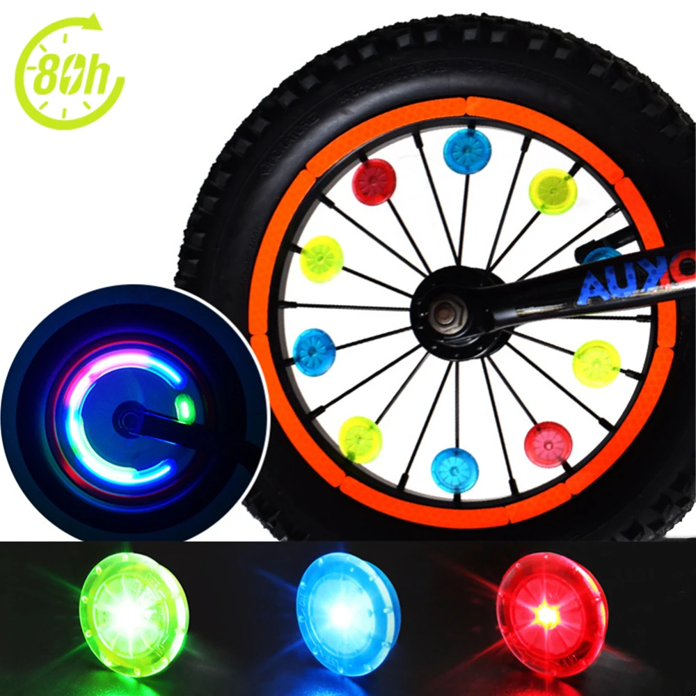 LED Bicycle Spoke Light Waterpro3 Modes MTB Hot Wheel Lamp Children Balance Car Safety Warning Taillight Decor Bike Accessories