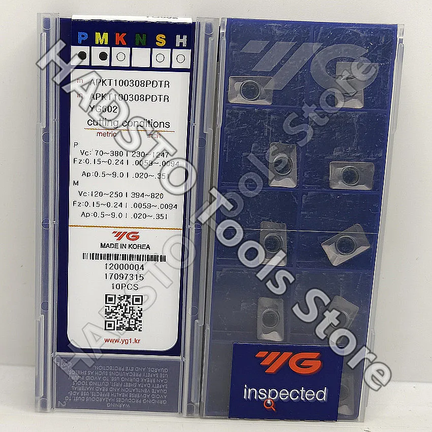 Original yg Cnc Carboneto Insere Fresagem do Ombro Insere Apkt100305pdtr Yg602 Apkt100308pdtr Yg602 Apkt100305 Apkt100308 Apkt