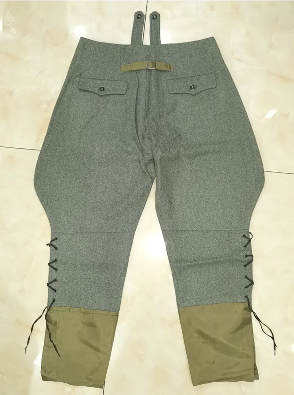 REPRO-WWII WW2 독일 육군 레트로 M36 장교 양모 필드 바지, 군복, 전쟁 재연