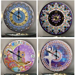 Brand New Tin Clock 5D diamante pittura Mandala motivo floreale DIY diamante ricamo arte strass mosaico decorazioni per la casa regalo