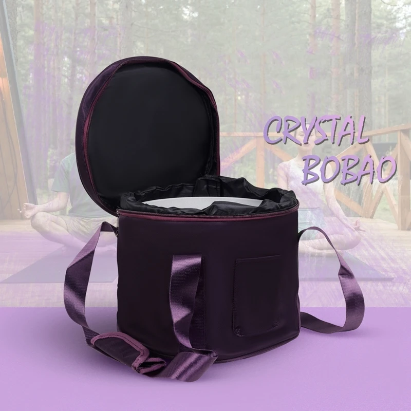 Portable Thicken Singing Bowl Carry Bag with Handle Carrying Cases Padded Travelling Bag Yoga Singing Bowl Carriers Bag D5QD