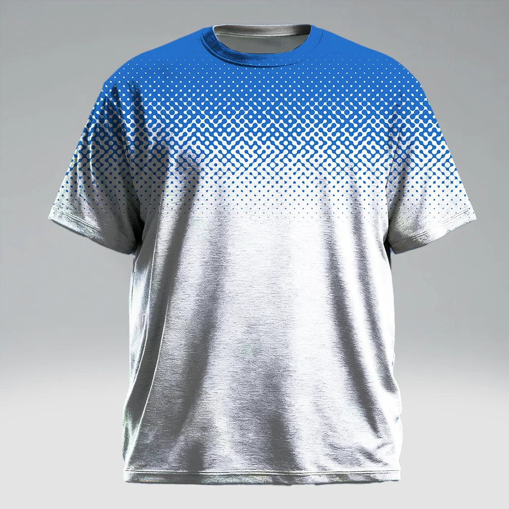 

S-9xl plus size Men's Short Sleeve T-Shirt: Plaid-Chic StyleSleek Mini Plaid Prints, Wrinkle-Resistant, Ideal for Daily Casual