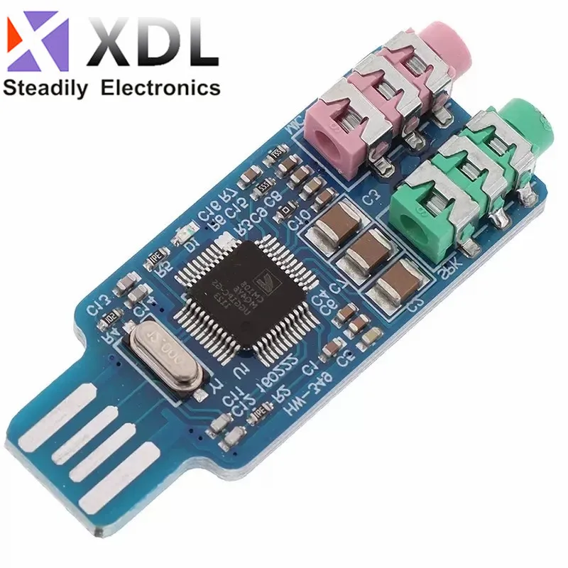 5V Mini CM108 USB DAC HIFI USB Sound Card USB Power DAC Decoder Board Module For Arduino Raspberry Pi 16 Bits