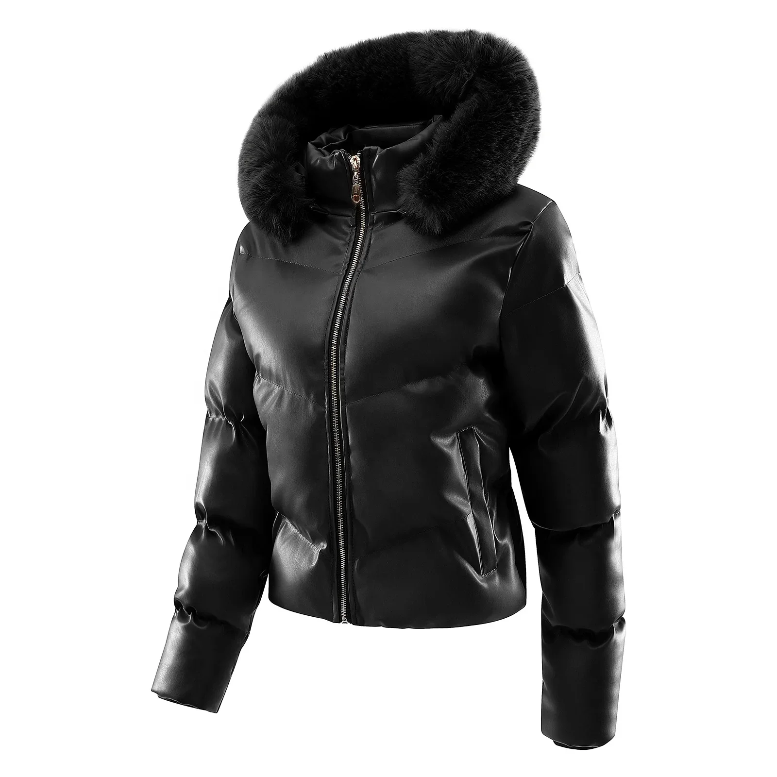 New Leather Plus Size Puffer Jacket Woman Jacket Winter Coat Jackets For Women 2023