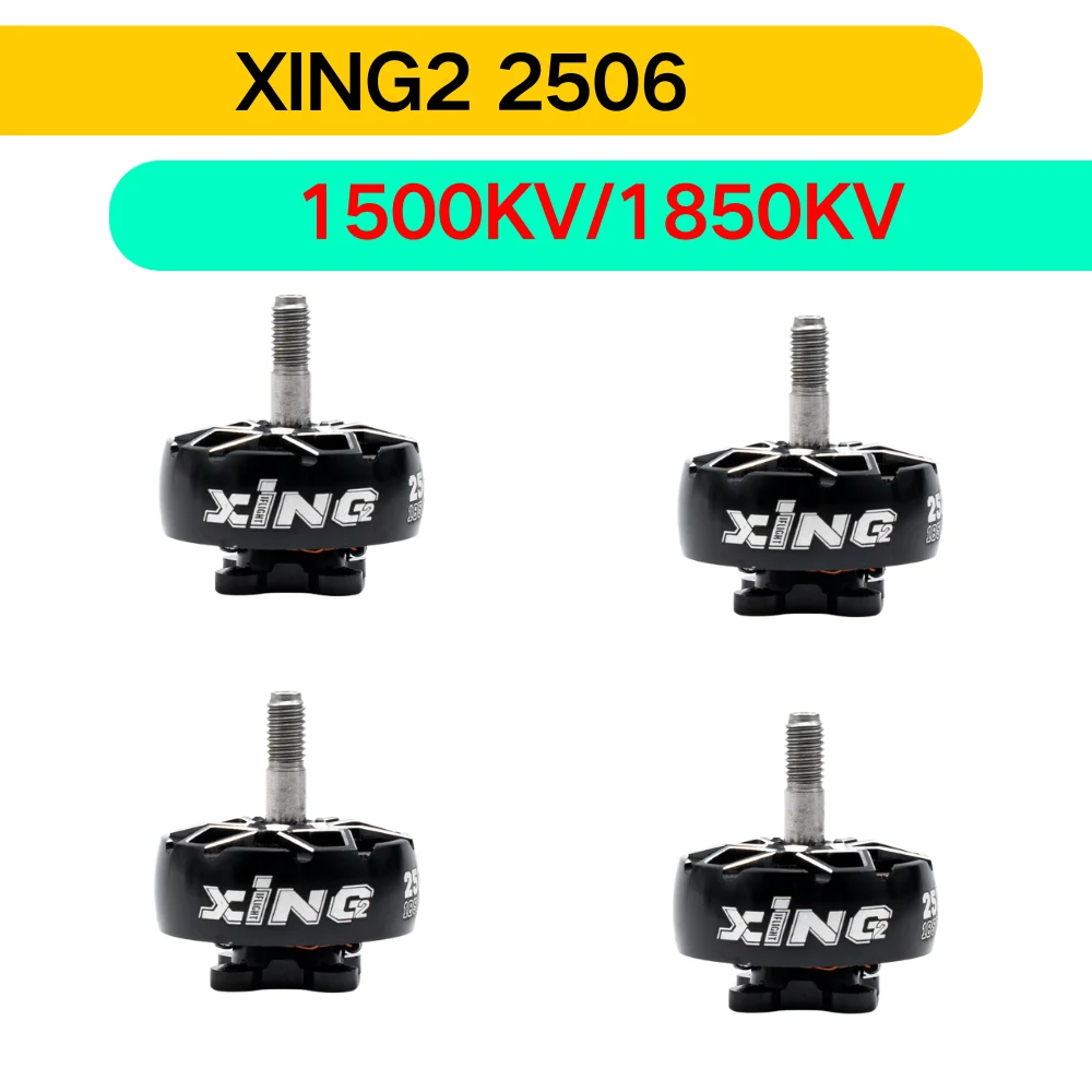 

IFlight XING2 2506 1500KV/1850KV FPV Бесщеточный двигатель дальнего действия с валом из титанового сплава 5 мм для гоночного дрона RC FPV