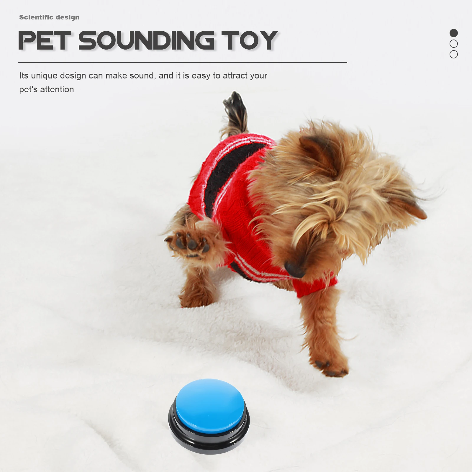 

Sound Box Dog Talking Button Interactive Toy Durable Plastic Pet Training Device Household Recording Speaker Clicker Dog