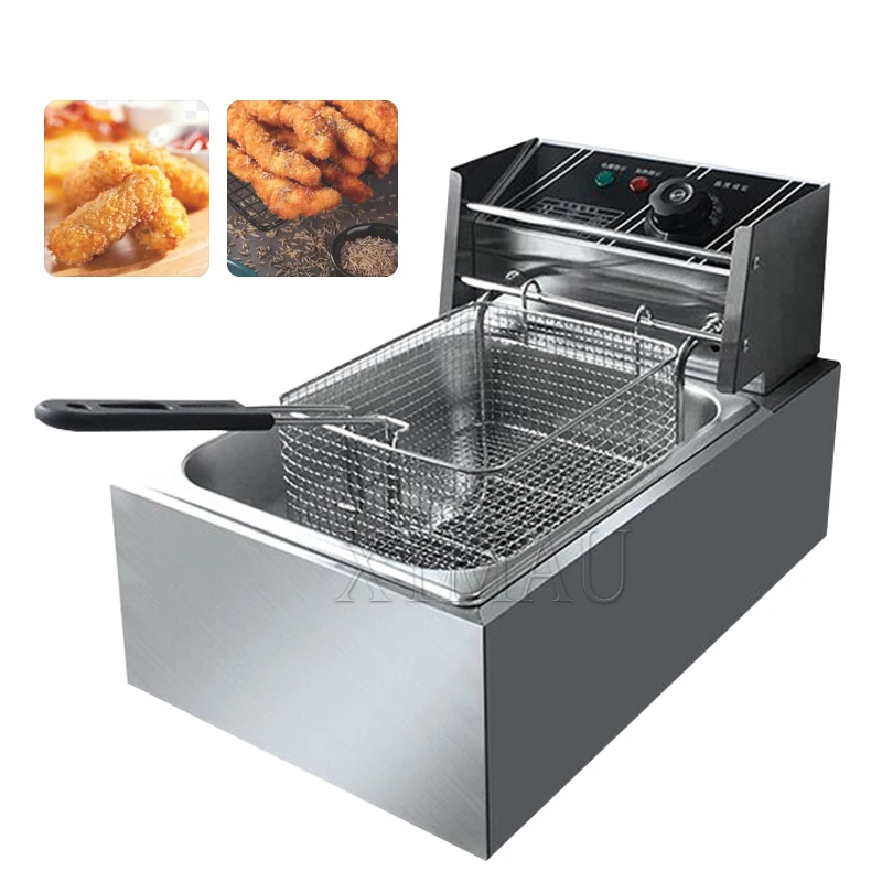 Fryer Commercial Large Capacity 12L Double Cylinder Electric Fryer French Fries Machine Fryer Snack Equipment