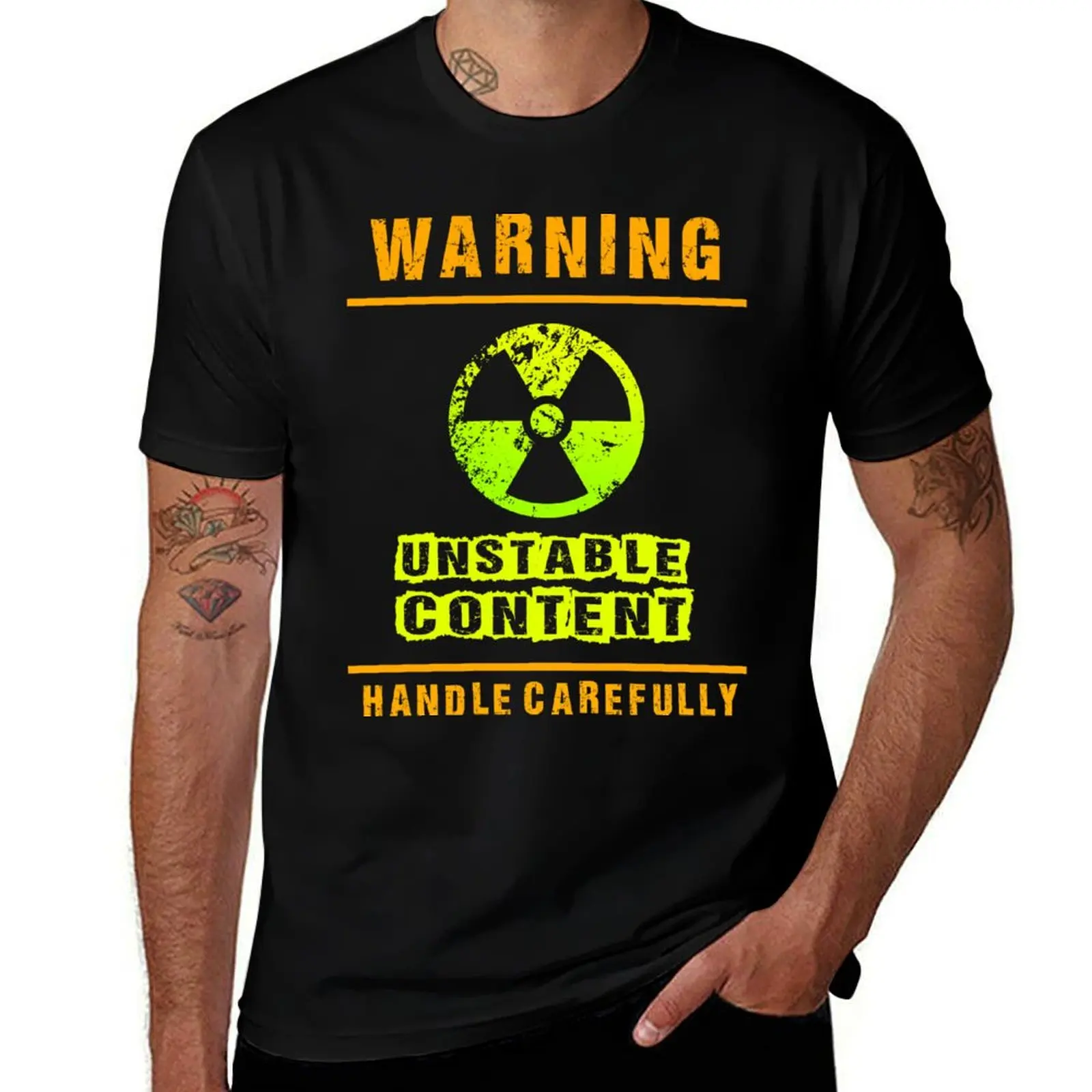 

WARNING! UNSTABLE CONTENT T-Shirt man t shirts cotton t shirts for man slim fit t shirt personalised T-Shirt
