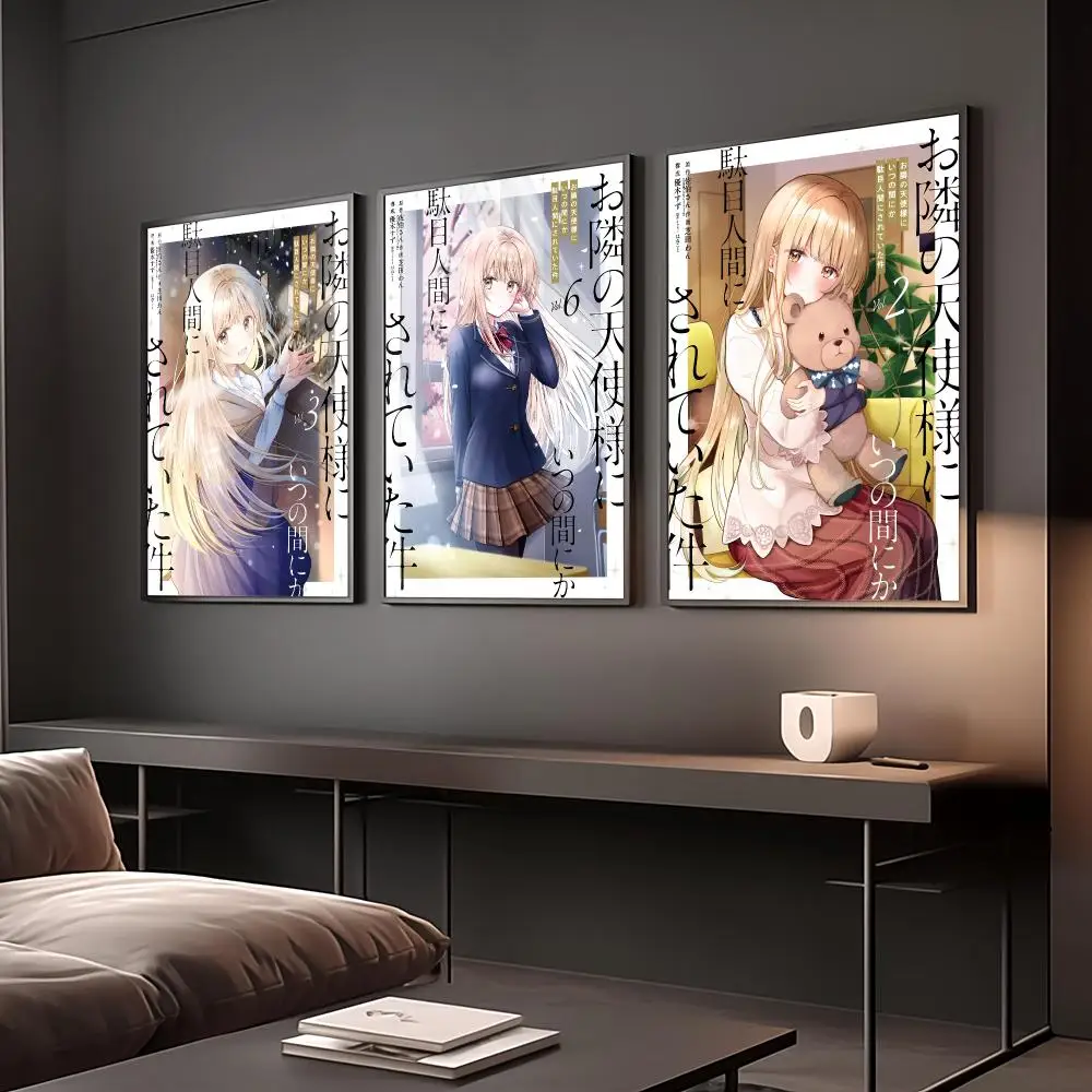 Anime T-The Angel Next Door Spoils Me Rotten Poster Reteo Wall Art Aesthetic Room Decor Print Living Room Bedroom Home Decor
