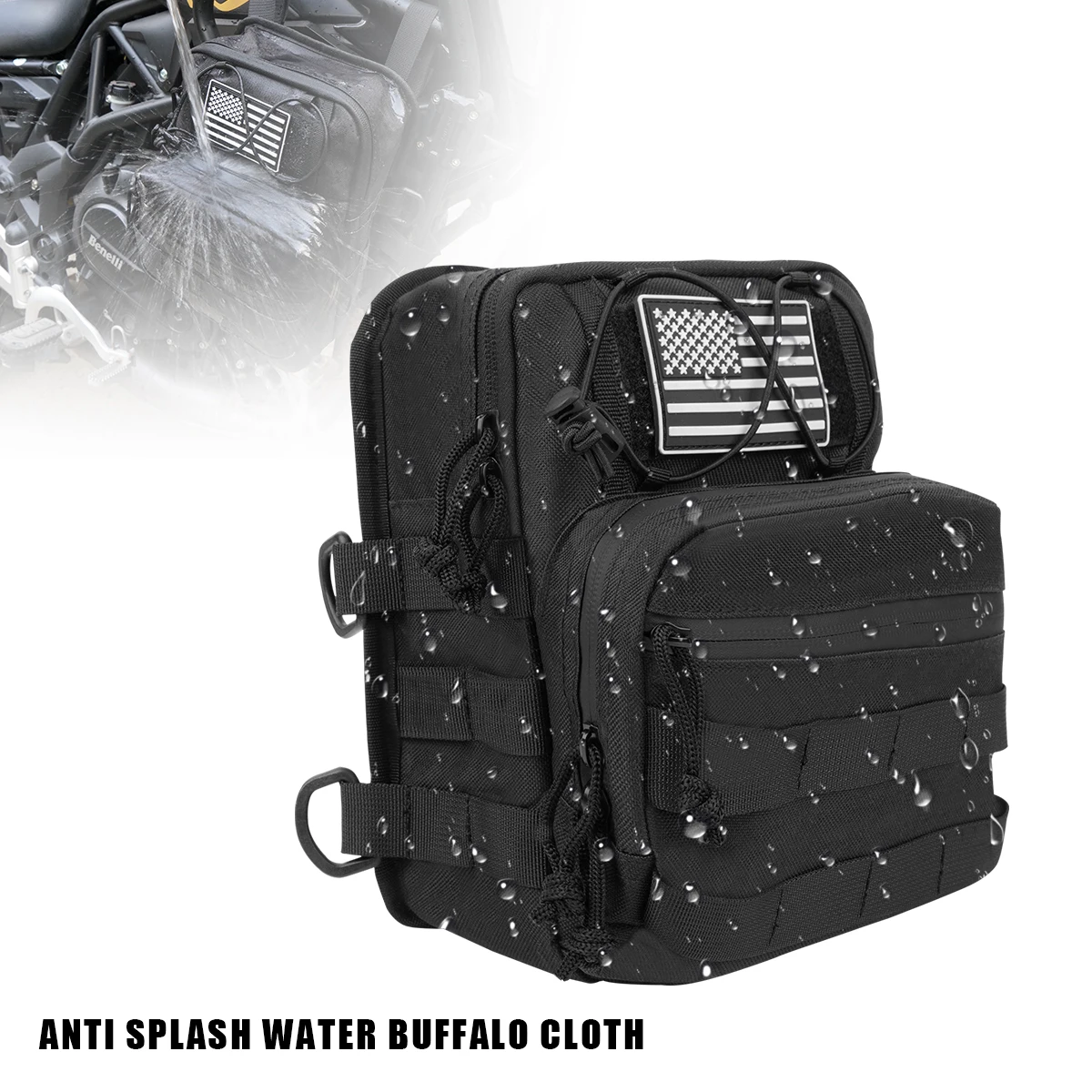 Waterproof Motorcycle Handlebar Bag Front Handle Bars Bags Travel Pouch Bag For Softail Dyna Sportster FXBB Custom