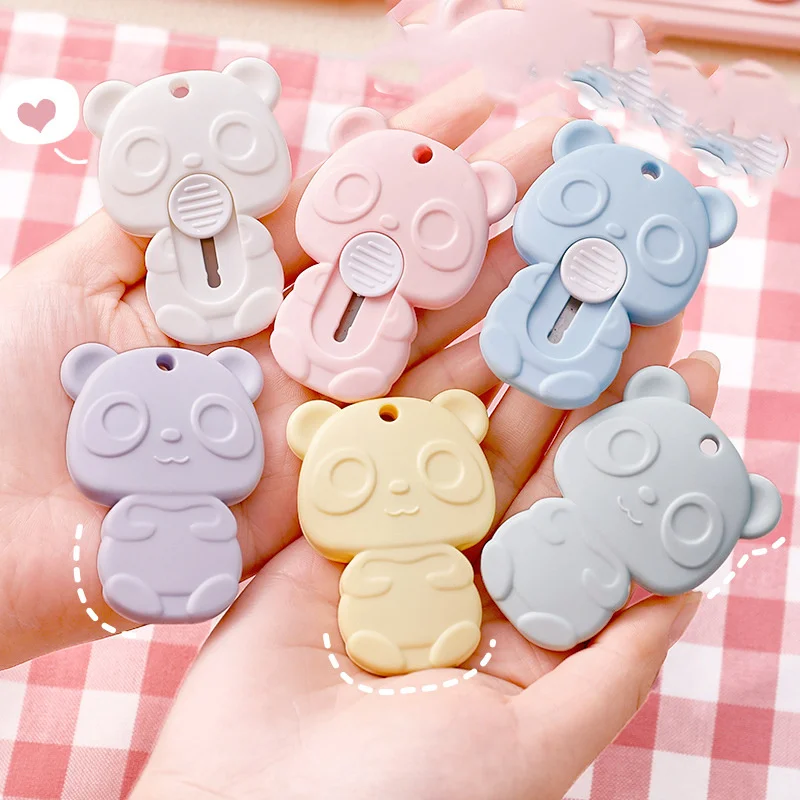 5 Pieces Mini Creative Bear Practical Art Knife Office Stationery Cartoon Knife