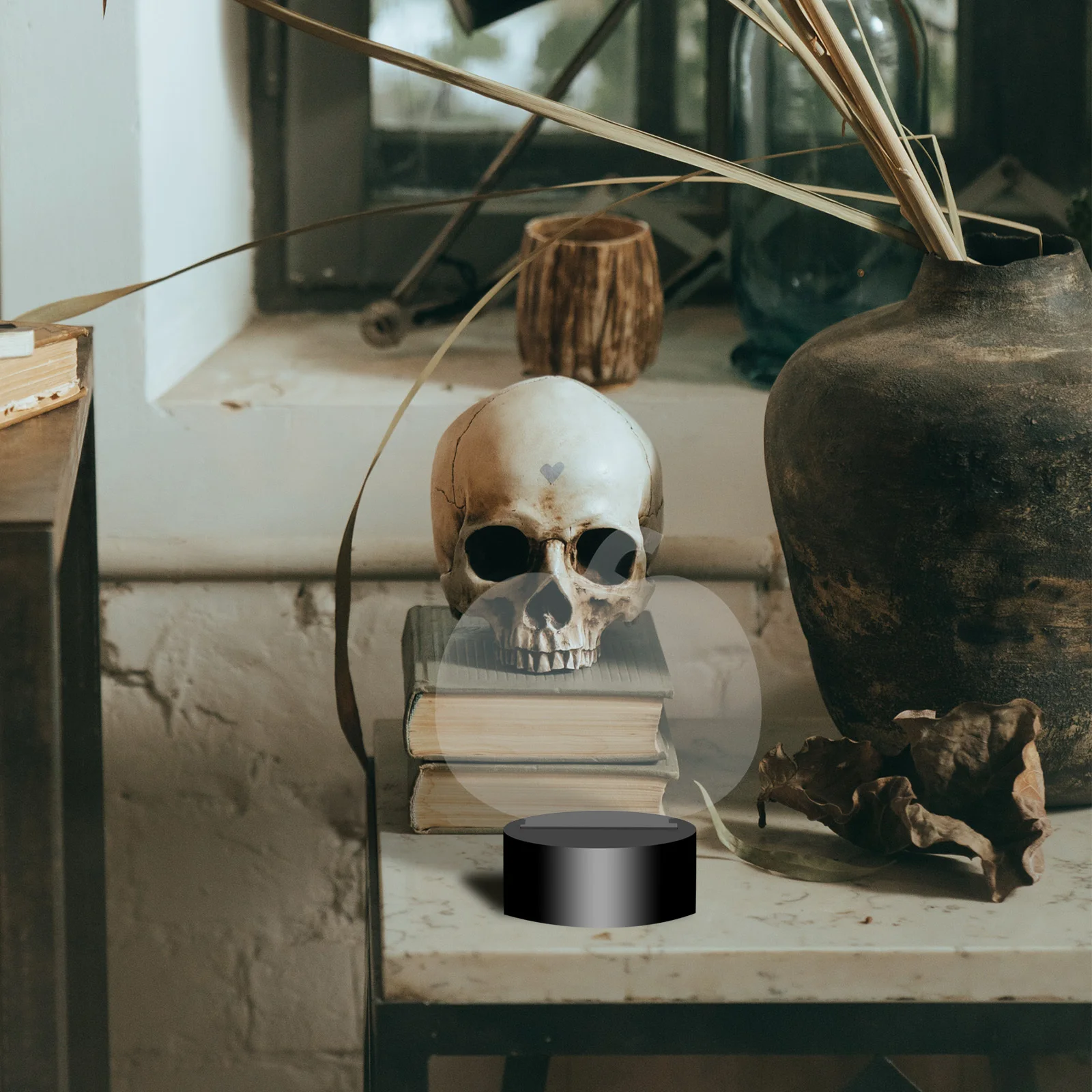 4 قطع من لوحة إضاءة اليقطين من الأكريليك لتزيين الهالوين وأجواء الحفلات الداخلية غير متضمنة بتصميم واضح #5