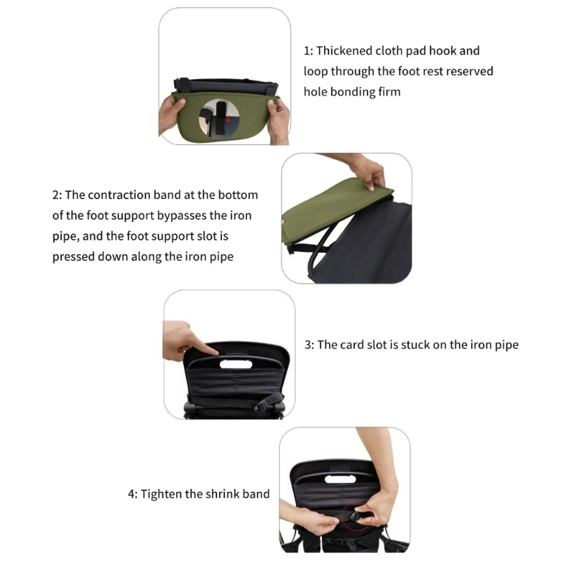 Przedłużka siedziska do wózków dziecięcych z podnóżkiem, model Butterfly, poprawia komfort podczas długich jazd i drzemki.