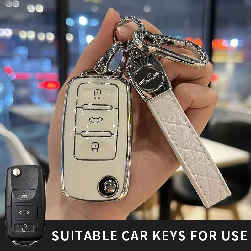 TPU Auto Schlüssel Fall Abdeckung Für Volkswagen VW Polo Golf Passat Tiguan Käfer Caddy T5 Up Eos Für Skoda Octavia Seat Leon Altea