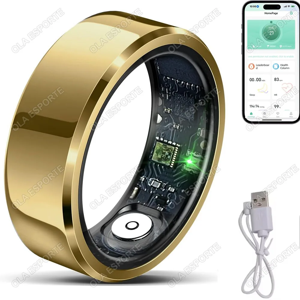 2026 Smart Ring Blutdruck Herzfrequenz Schlafüberwachung Smartring IP68 & 5ATM Wasserdicht Multi-Sport Smartring für Männer und Frauen R11C