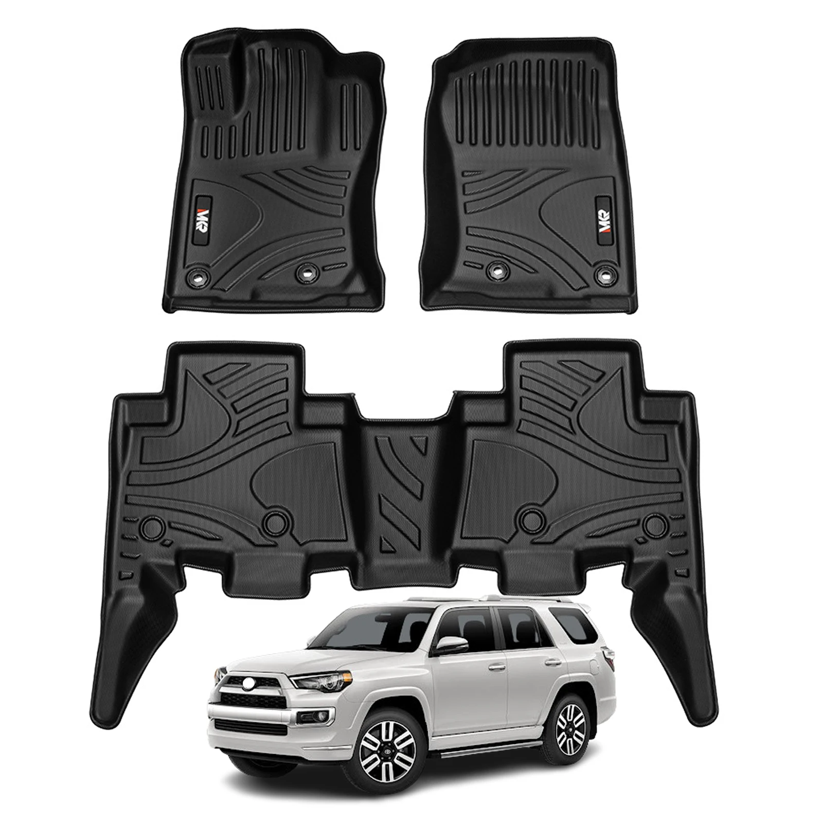 

MKR TPE All Weather Floor Liners For Toyota 4Runner 2013-2024/Lexus GX460 2014-2023 Waterproof Non-slip Wear-resistant Carpet