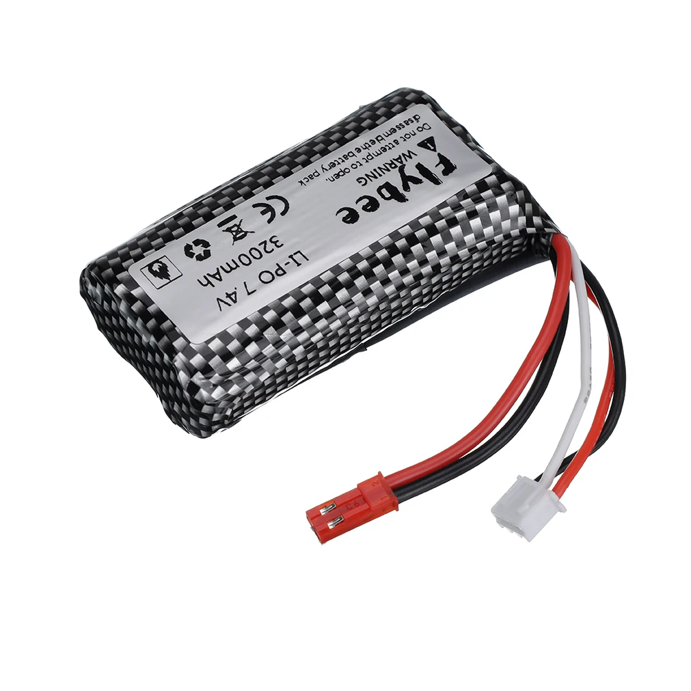 7.4V 3200Mah 25c 18650 Li-Ion Batery Voor Afstandsbediening Helikopter Auto Tank Boten Kanonnen Speelgoed 2S 7.4V Batterij Met Lader Set