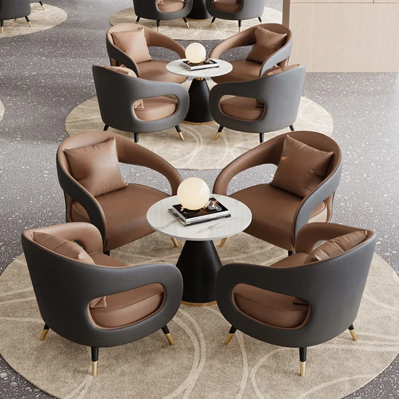 

One Table Four Chairs Small round Conference Table Reception Conference Table Chairs Combination