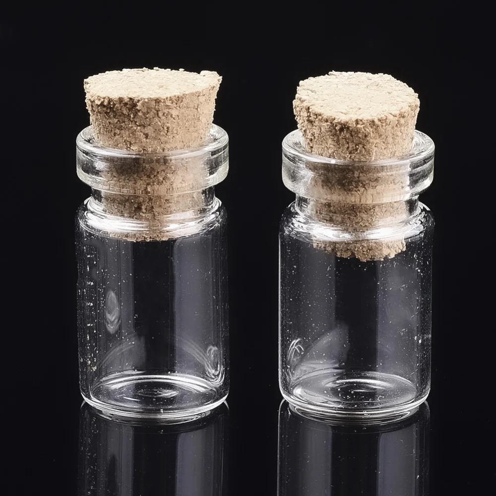 20Pcs Glass Jar Glass Bottles Bead Containers Empty Refillable Wishing Drifting Bottles with Cork s Mini Small Glass Bottles