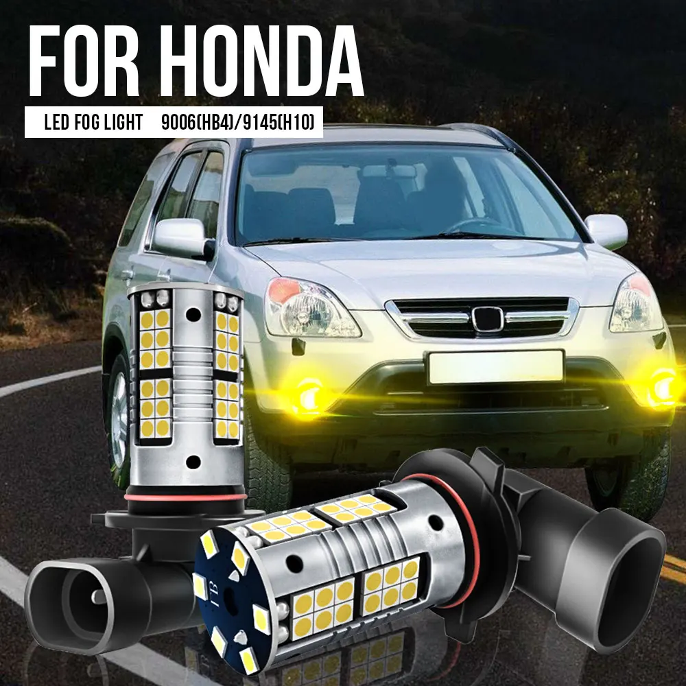 

2pcs 9006 HB4 LED Fog Light Lamp Blub Canbus Error Free For Honda CR-V CRV 2 (2002-2006)