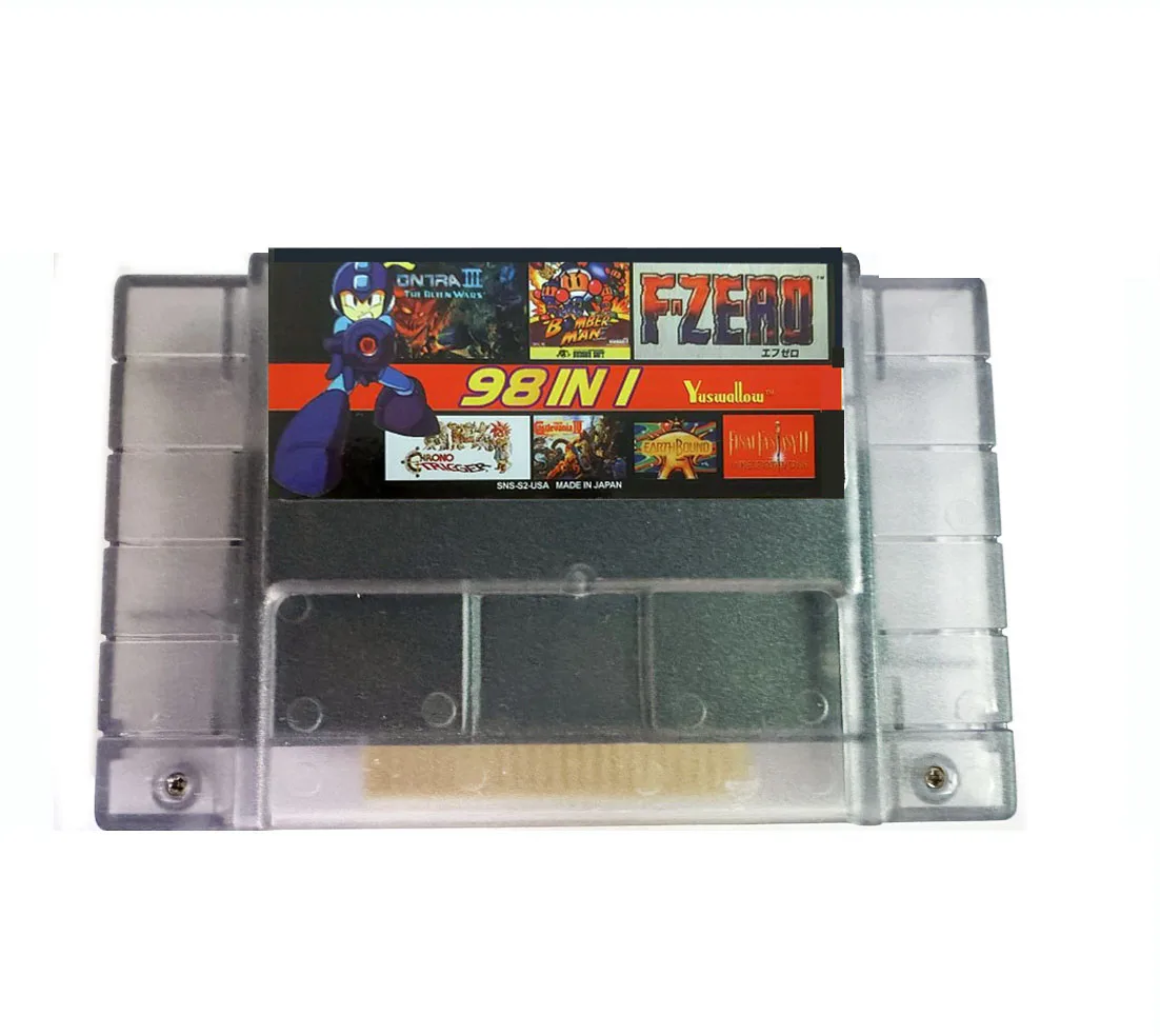 Yuswallow Super 98 in 1 US-Version Speicher karten für Videospiel automaten Kapitän Kommando Endkampf 3 Turles IV Megaman x 7
