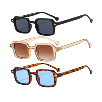 3Pcs Casual Fashion Trendy Rectangular Frame Set Glasses Fashion Wear Daily Casual Holiday Gifts Unisex Glasses