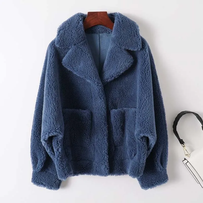 Winter New Fur Sheep Shearing Coat 2026 Women Thicken Warm Long Sleeve Fur Integrated Lamb Wool Coat Ladies Overcoat