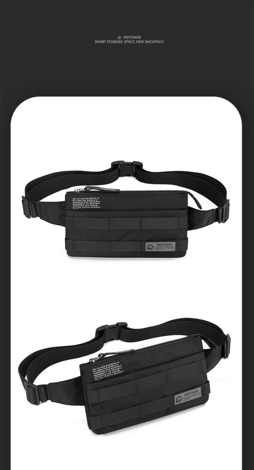 Hochwertige Vintage-Style Herren-Hüfttasche Multifunktionale Kleine Gürteltasche Einfaches Design Schultertasche für Outdoor-Aktivitäten – Detail 19