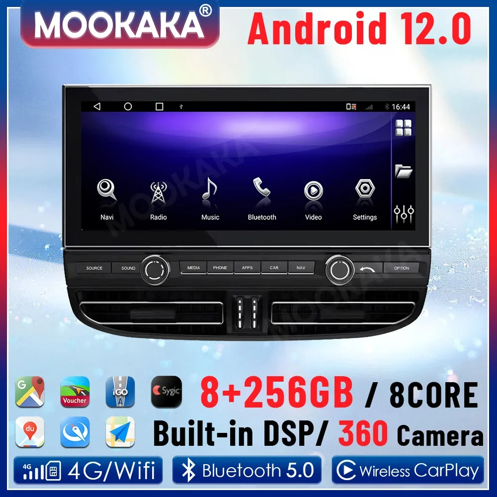 12.3 Inch Android Car Radio for Porsche Cayenne 958 2010-2018 Wireless CarPlay GPS Navigation WiFi Multimedia Head Unit