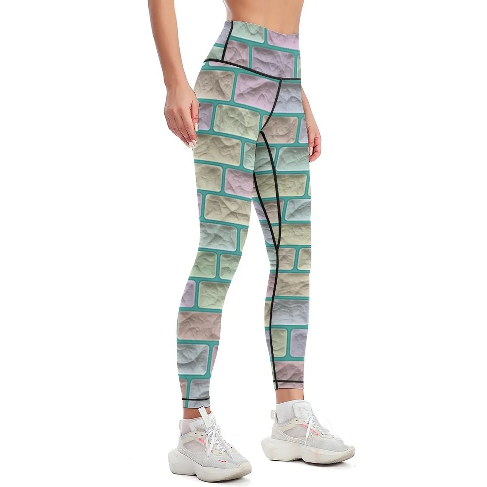 Unicorn Castle Pastel Bricks Leggings Female legging pants Women's push up Sports pants for Pants sport Womens Leggings