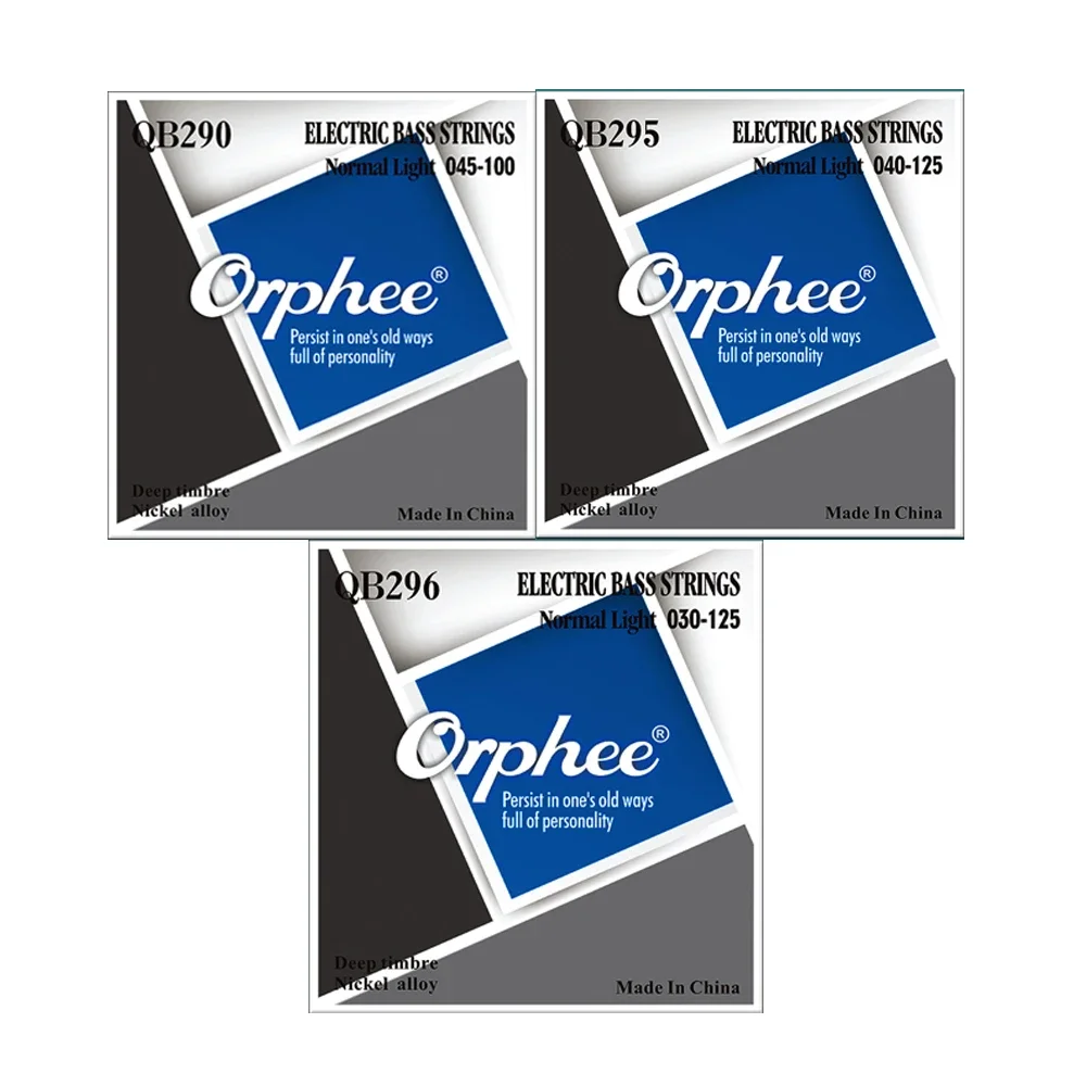 Orphee QB Series Electric Bass Strings Normal Light Nickel Alloy Hexagonal Core Nano Coated Electric Bass Parts & Accessories