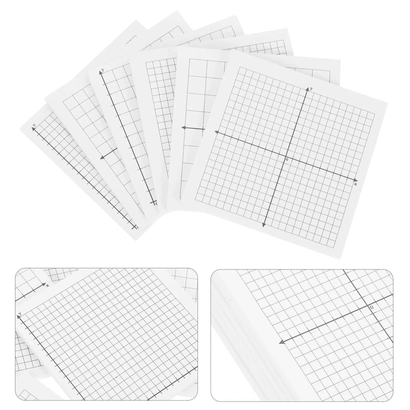 

6Pcs Grid Sticky Reminder Notes Functional Self Stick Memo Pads for Daily Tasks Portable Notepads for Office School Use Lined
