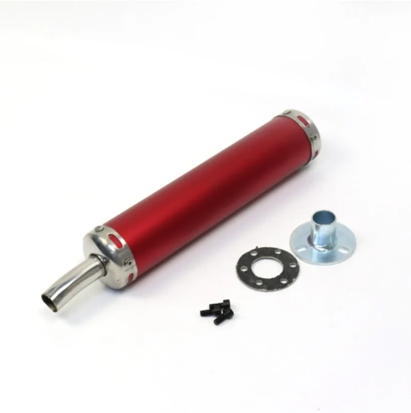 Stainless Steel Exhaust Muffler Silencer 22mm Modified Parts for 2 Stroke MotorcycleGold Motorbike Exhaust System 1SET