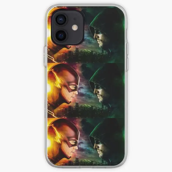 Flash Vs Arrow Iphone Tough Case  Phone Case Customizable for iPhone X XS XR Max 6 6S 7 8 Plus 11 12 13 14 Pro Max Mini Print