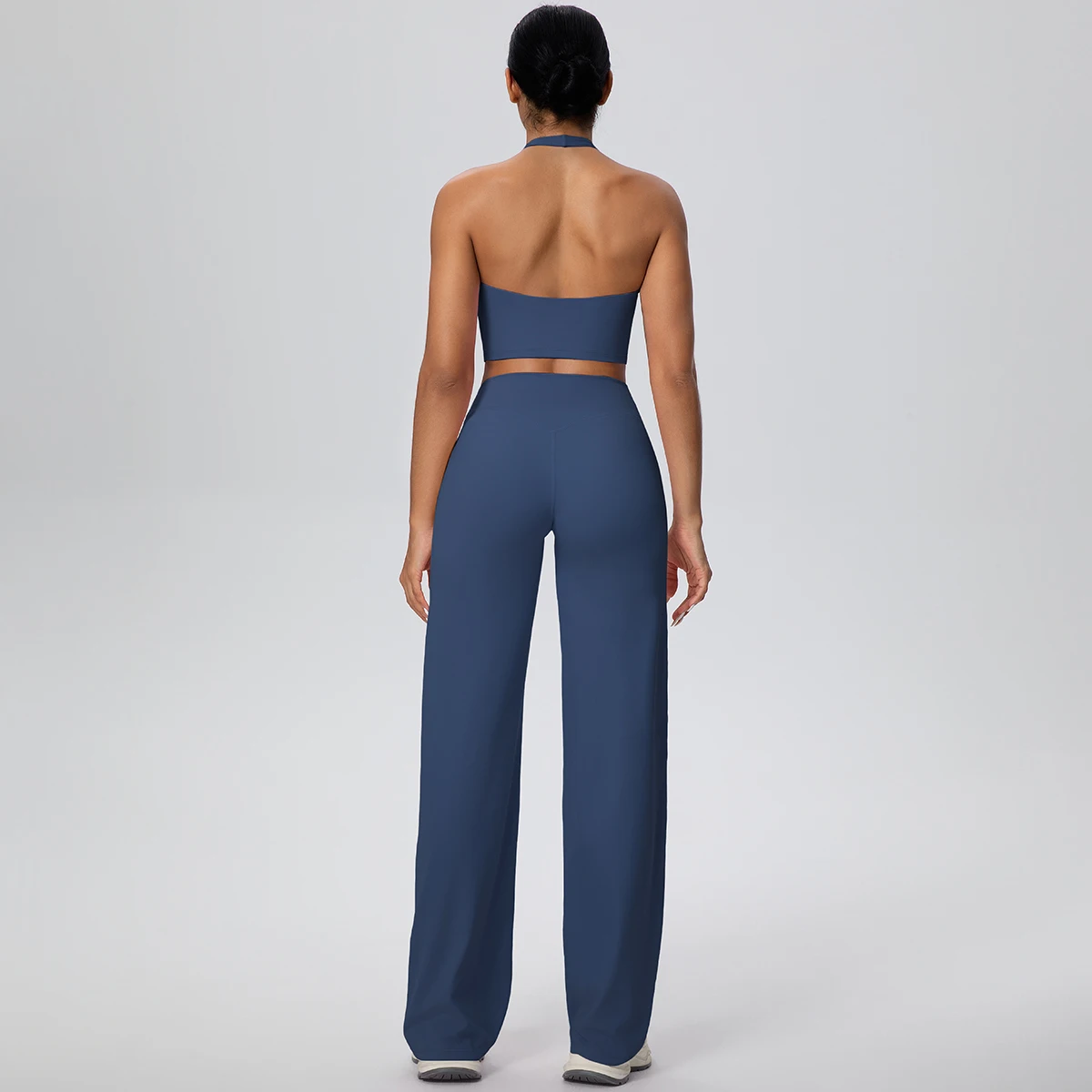 2 stück Atmungsaktive Sommer Workout Top Hosen Yoga Set Yoga Unterwäsche Mit Brust Pad Schnell Trocknend Push-Up Bleistift Hosen yoga Set – Detail 15