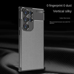 Carbon Fiber Phone Case for Samsung Galaxy S24 S25 S23 FE Ultra Plus A15 A05 A05S A06 A16 A26 A36 A56 A35 A55 5G TPU Cover