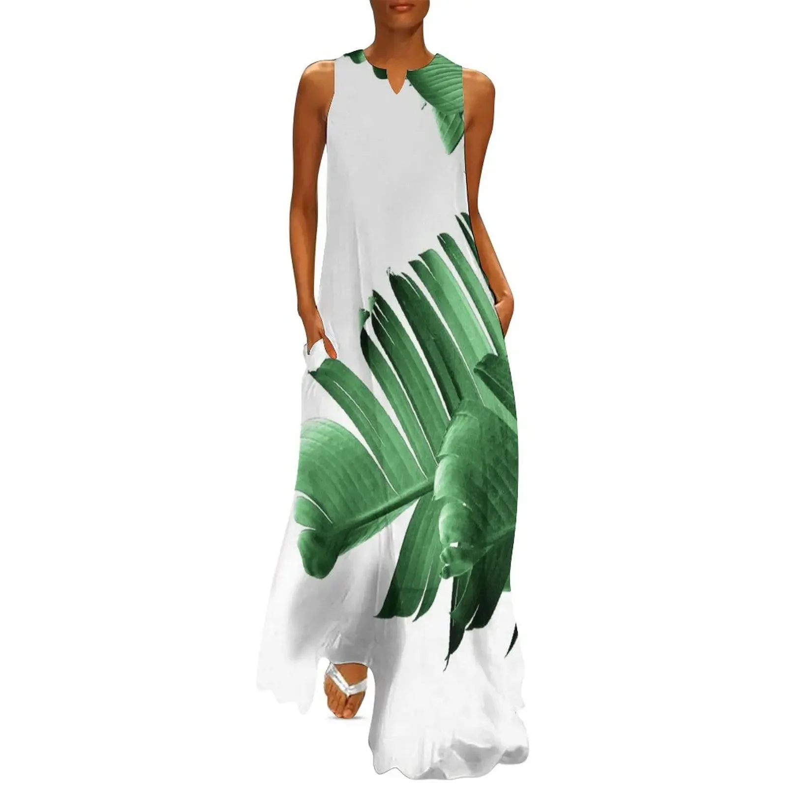 

BANANA LEAF Long Dress dresses for woman Dresses gala Dress woman Dress