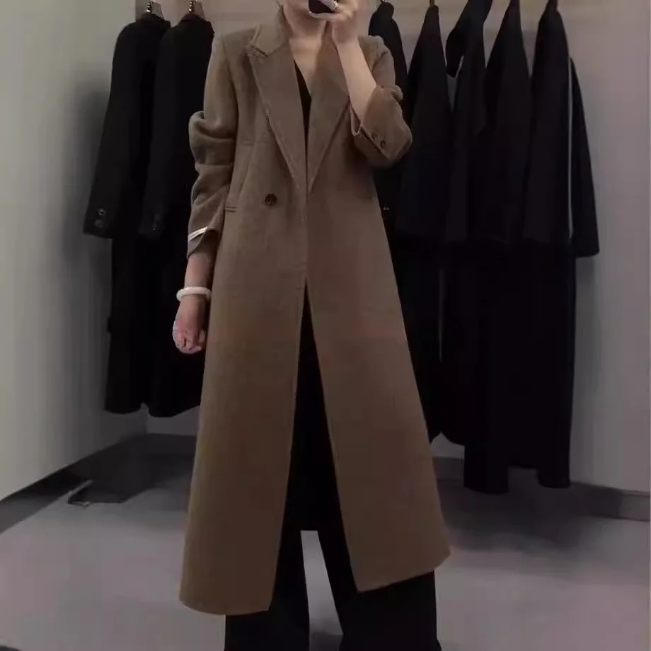 Suit East Gate Double sided Wool Coat Women's Extended High end Style Autumn/Winter 2024 New Wool Coat