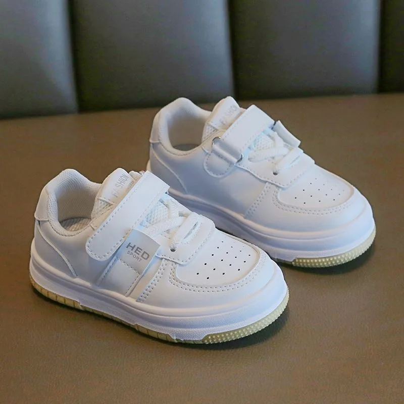 

2025 SS Kids White Sneakers Girls Running Shoes Boys Casual Shoes Anti Slip Lightweight Soft Sole for Toddler School Children