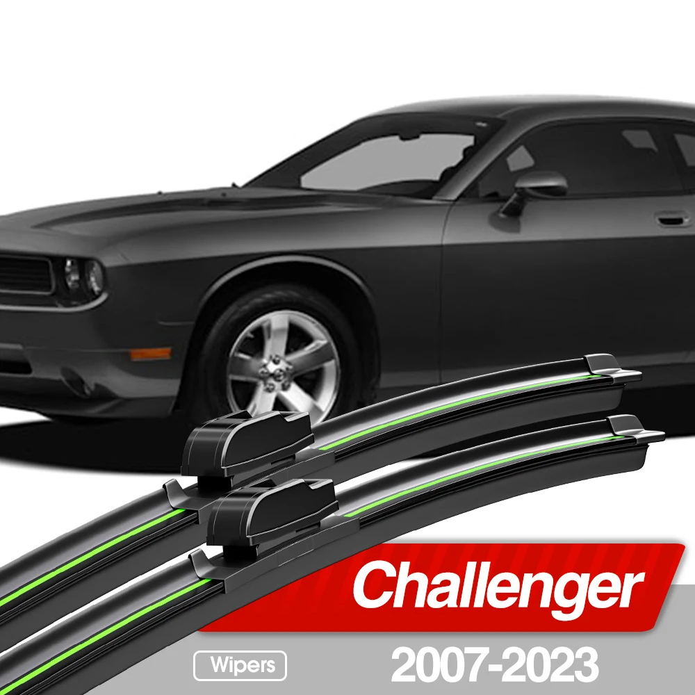 For Dodge Challenger 2007-2023 Front Windshield Wiper Blades 2x Windscreen Window Accessories 2009 2010 2011 2014 2016 2018 2020