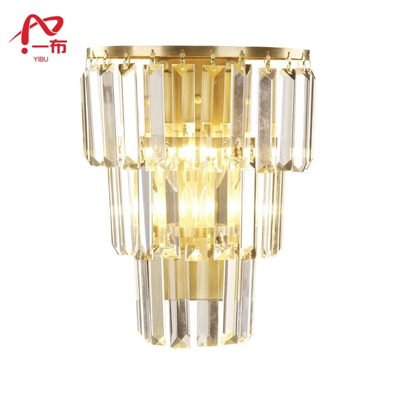 

Classic Style K9 Crystal Bar Wall Light For Corridor Aisle Living Room Study Bedside LED Lighting Fixtures Variety Choose