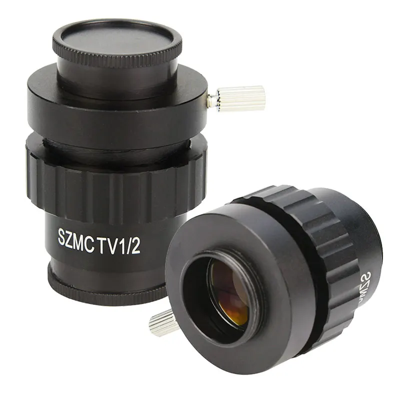 SZM CTV 1/2 1/3 1X Adapter 0.3X 0.5X C Mount Lens Adapter for Trinocular Stereo Microscope HDMI VGA USB Video Camera