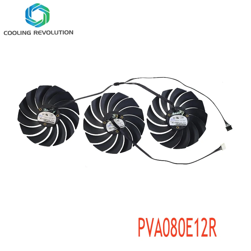 PVA080E12R DC12V 0.5A 4Pin Graphics Card Fan for Colorful iGame Geforce RTX 3090 3080 3070 Vulcan OC