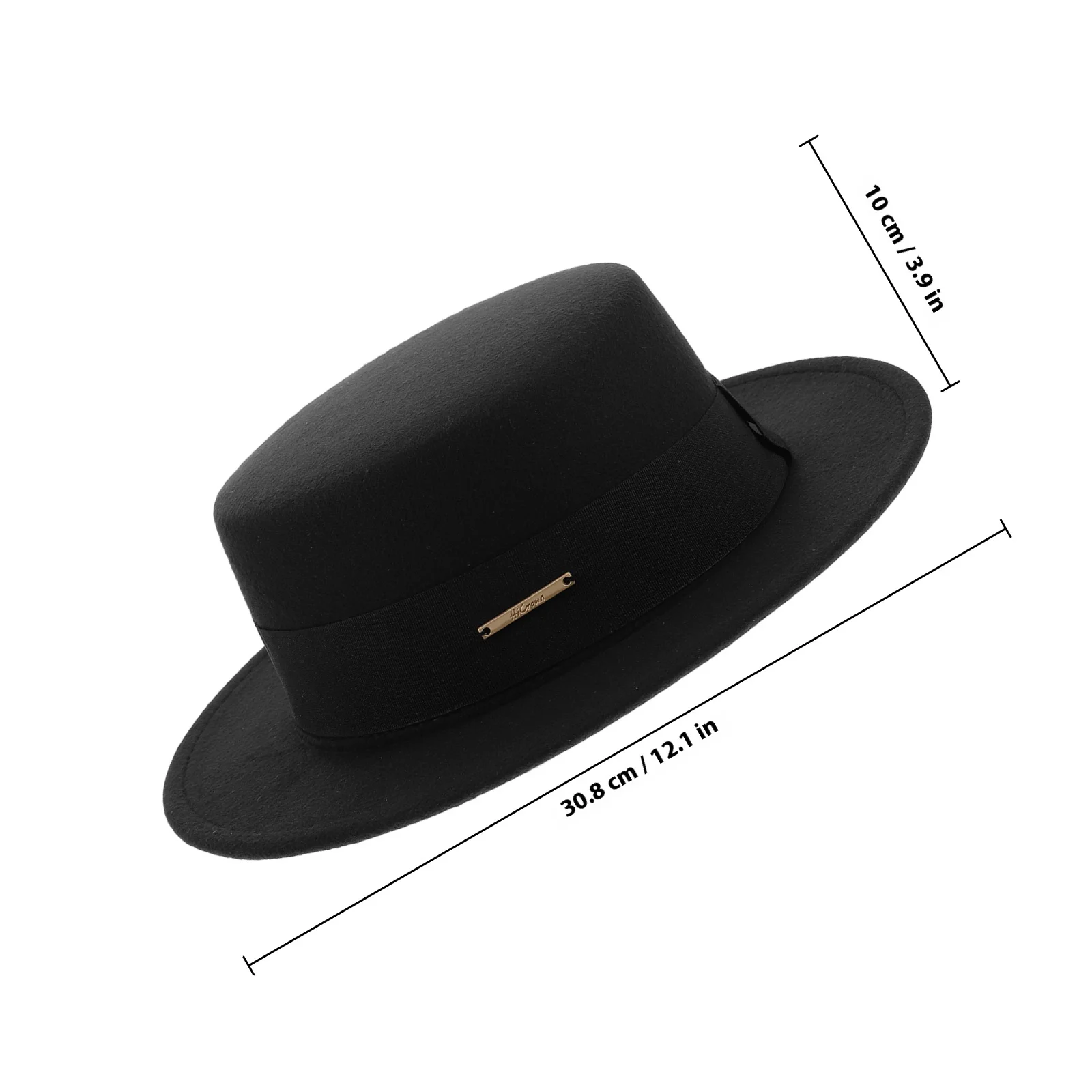 قبعة فيدورا كلاسيكية مسطحة ذات حافة واسعة للجنسين، قبعة سوداء أنيقة وناعمة دافئة للمناسبات الرسمية غير الرسمية وأغطية الرأس العصرية #2