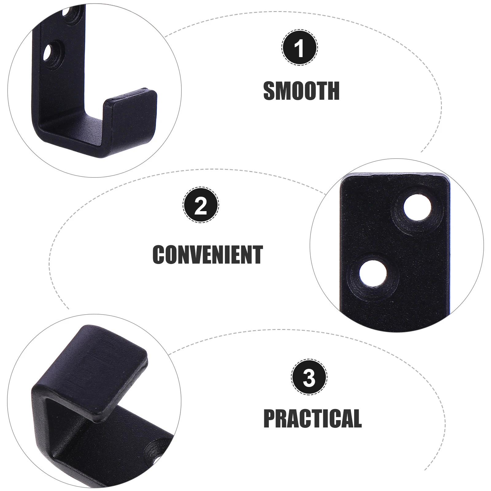 

2pcs Sliding Barn Door Floor Guide Carbon Steel Wall Mount Adjustable Bottom Stay Roller Smooth Precision Metal Bracket Quiet
