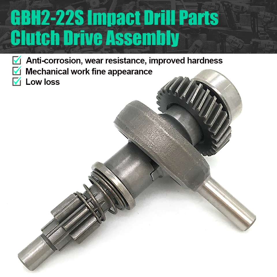 

Clutch Drive Assembly Gear Shaft Bearing Set Replacement For Bosch GBH2-22S/E/RE GBH2-23S/E/RE GBH2-23REA GBH2200 2-22 2-23 Tool