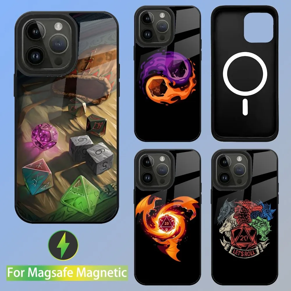 Game D-Dungeons D-Dragons D-DND Phone Case For iPhone 16,15,14,13,12,11,Plus,Pro,Max Mini Magsafe Magnetic Wireless Charging