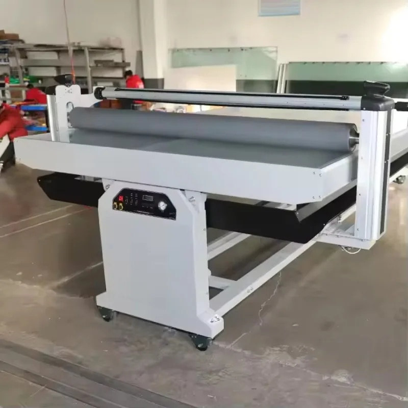 Vinyl/Film/PVC Application Semi-Automatic Pneumatic Warm And Cold Flatbed Laminator For Road Sign Making