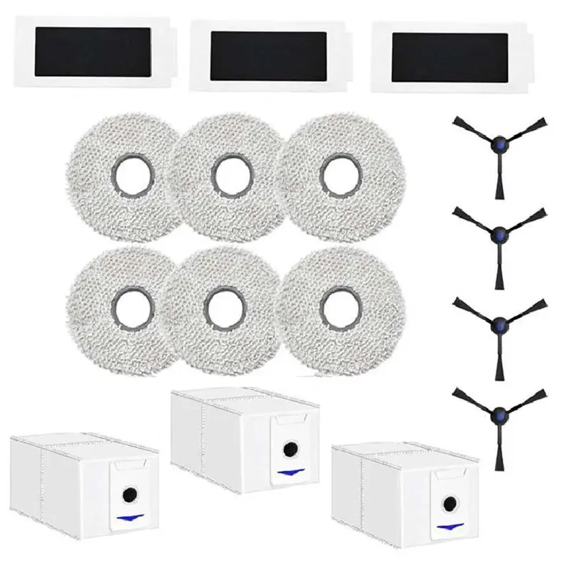 

B62B-For ECOVACS DEEBOT: Комплект аксессуаров для робота-пылесоса (фильтры, салфетки, боковые щетки, мешки для пыли)